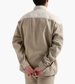 Calvin Klein Oversized Utility Shirt Jacket Neutral Denim