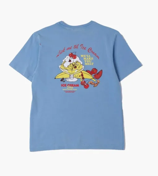 Carne Bollente Lick Me 24/7 T-Shirt Washed Blue