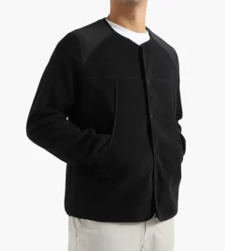 Carrier Goods Micro Fleece Cardigan Black