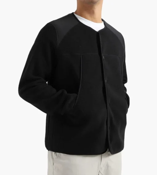 Carrier Goods Micro Fleece Cardigan Black