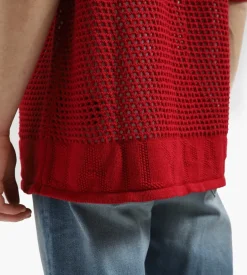 Daily Paper Petiri Ss Shirt Samba Red Bosphorus Green