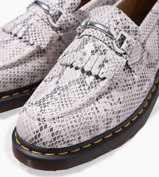 Dr. Martens Adrian Snaffle Sand Black Python Print Suede