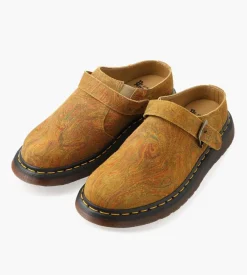 Dr. Martens Isham Brown Mustard Marbled Hairy Suede