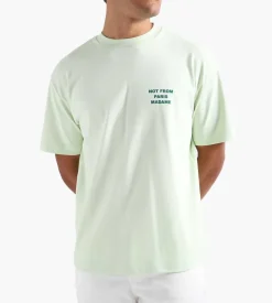 Drole De Monsieur Le T-Shirt Slogan Light Green