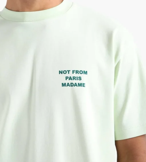 Drole De Monsieur Le T-Shirt Slogan Light Green