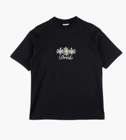 Drole Monsieur Le T-Shirt Drole Fleuri Black