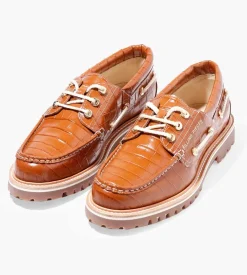 Filling Pieces Classic Boatshoe Croc Gold