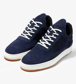Filling Pieces Low Top Suede Dark Blue
