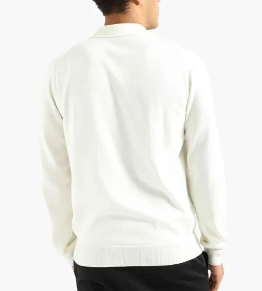Fred Perry Classic Knitted Shirt Snow White