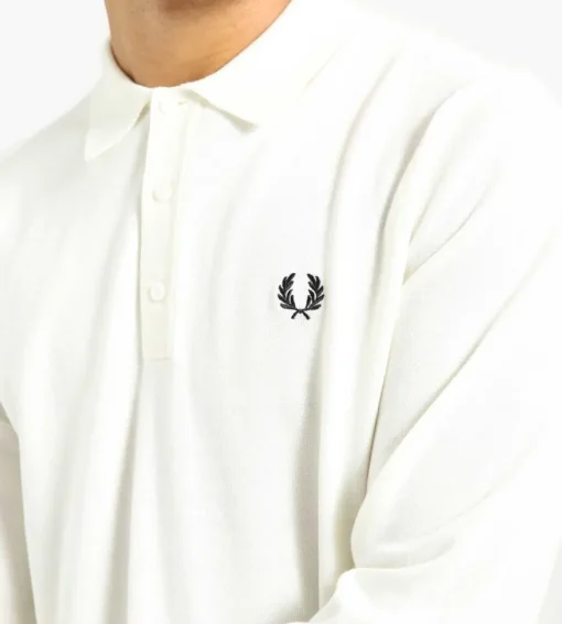 Fred Perry Classic Knitted Shirt Snow White