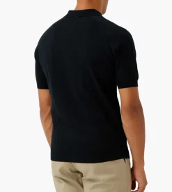 Fred Perry Raglan Sleeve Knit Shirt Navy