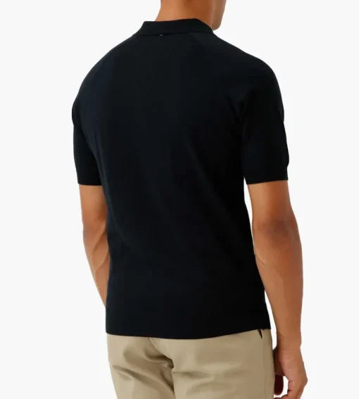 Fred Perry Raglan Sleeve Knit Shirt Navy