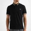 Fred Perry Single Tipped Fred Perry Shirt Black Champagne