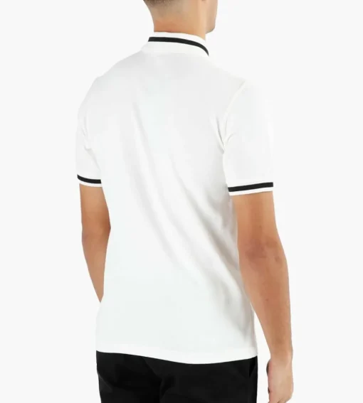 Fred Perry Single Tipped Fred Perry Shirt Snow White Black