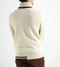 Fred Perry Tipped Roll Neck Jumper Oatmeal