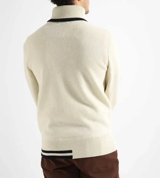 Fred Perry Tipped Roll Neck Jumper Oatmeal
