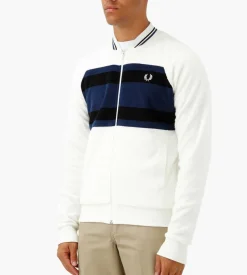 Fred Perry Towelling Bomber Jacket Snow White