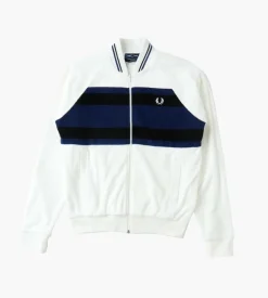 Fred Perry Towelling Bomber Jacket Snow White