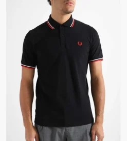 Fred Perry Twin Tipped Fred Perry Shirt Black White Red