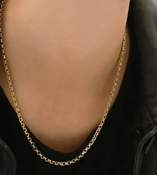 Golia Rolo Necklace Small Gold