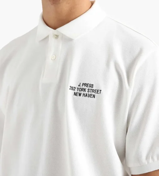 J.Press Short Sleeve Polo White