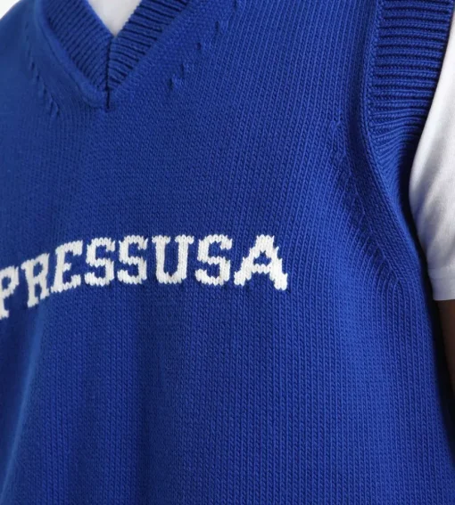 J.Press V Neck Vest Sweater Blue
