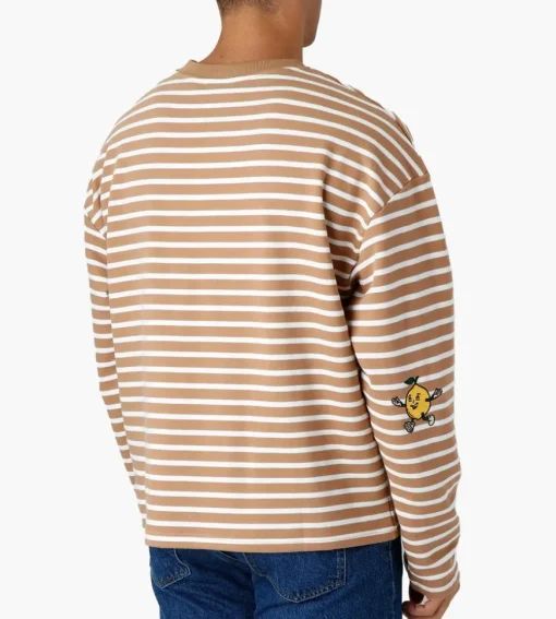 Khaki Lemon Striped Sweat