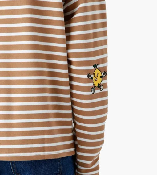 Khaki Lemon Striped Sweat