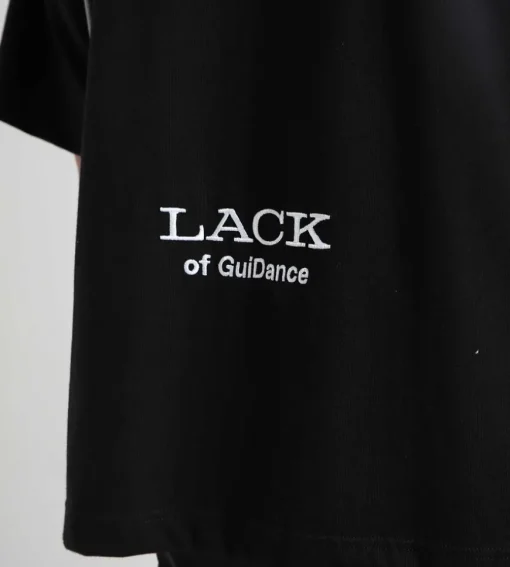 Lack Of Guidance Alessandro Mock Neck T-Shirt Black Dark Grey