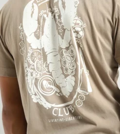 Libertine-Libertine Beat Lobster Club T-Shirt Taupe