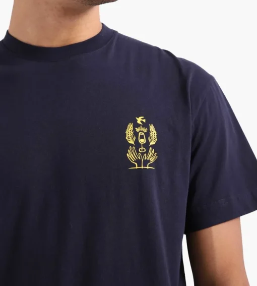 Libertine-Libertine Beat Peace T-Shirt Dark Navy
