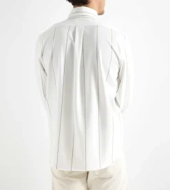 Libertine-Libertine Canyon Shirt White Khaki Stripes