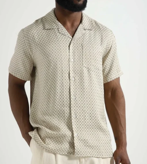 Libertine-Libertine Cave Shirt White Geo
