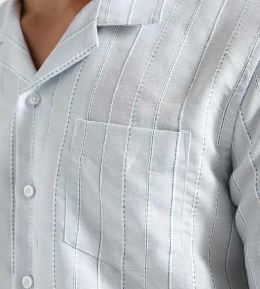 Libertine-Libertine Cave Shirt Light Blue Stripe