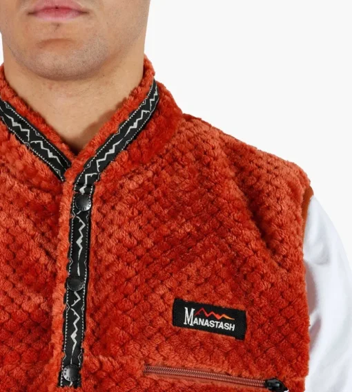 Manastash Thermal Fleece Vest Rust