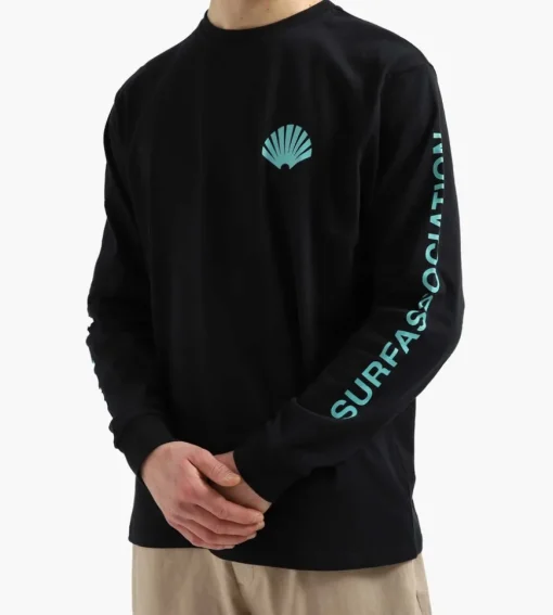 New Amsterdam Surf Association Logo Longsleeve Black
