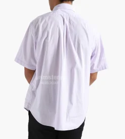 New Amsterdam Surf Association Beach Shirt Shortsleeve Lilac Stripe Logo