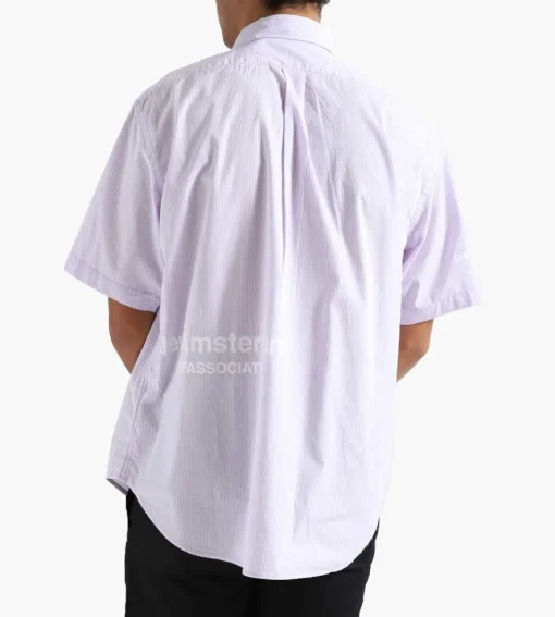 New Amsterdam Surf Association Beach Shirt Shortsleeve Lilac Stripe Logo