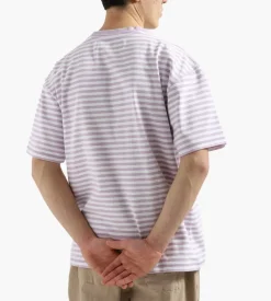 New Amsterdam Surf Association Wax Tee Lilac Stripe