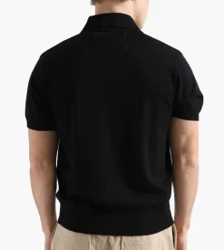 New Amsterdam Surf Association Zip Polo Knit Black
