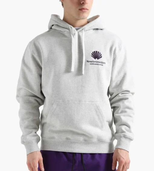 New Amsterdam Surf Association Logo Hoodie Ash Acai