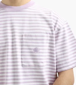 New Amsterdam Surf Association Wax Tee Lilac Stripe