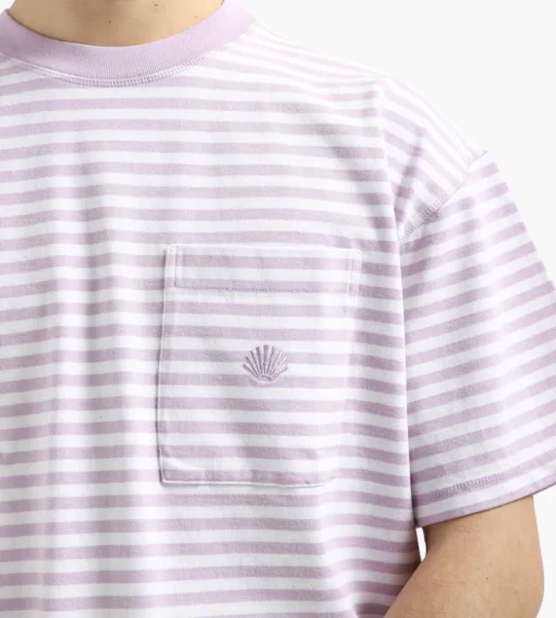 New Amsterdam Surf Association Wax Tee Lilac Stripe