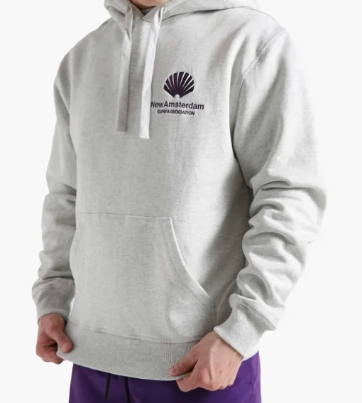 New Amsterdam Surf Association Logo Hoodie Ash Acai