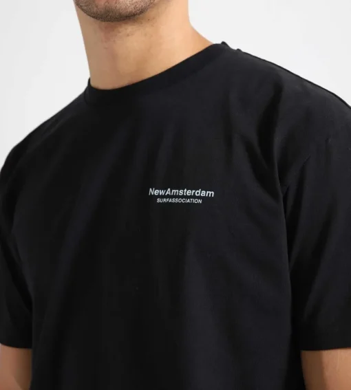 New Amsterdam Surf Association Name Tee Black