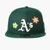 New Era Mlb Floral 59Fifty Oakland Athletics Dark Green