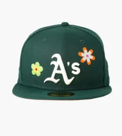 New Era Mlb Floral 59Fifty Oakland Athletics Dark Green