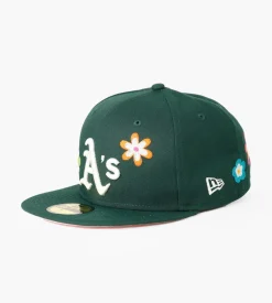 New Era Mlb Floral 59Fifty Oakland Athletics Dark Green