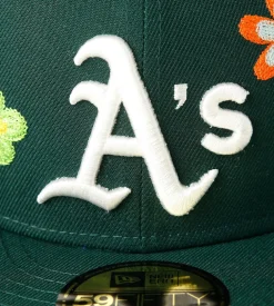New Era Mlb Floral 59Fifty Oakland Athletics Dark Green