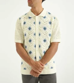 Nn07 Nolan Knitted Polo 6579 Ecru